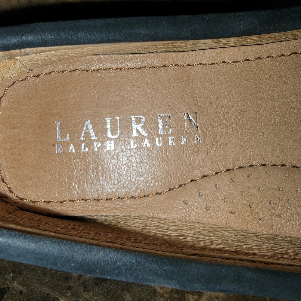 Lauren Ralph Lauren Black Suede Loafers Size 5B - Picture 2 of 9